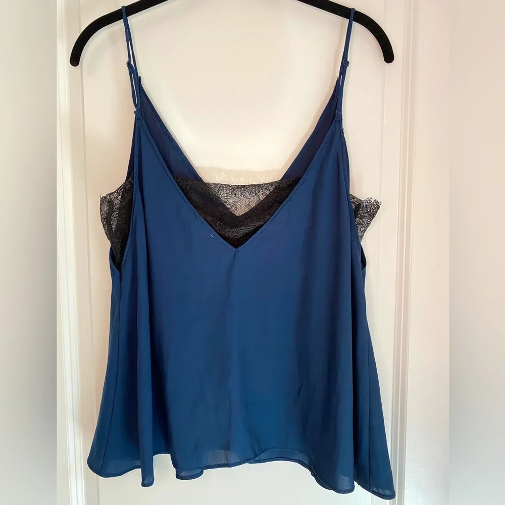 Free People Lace Bralette Tank Navy/Black Size XS